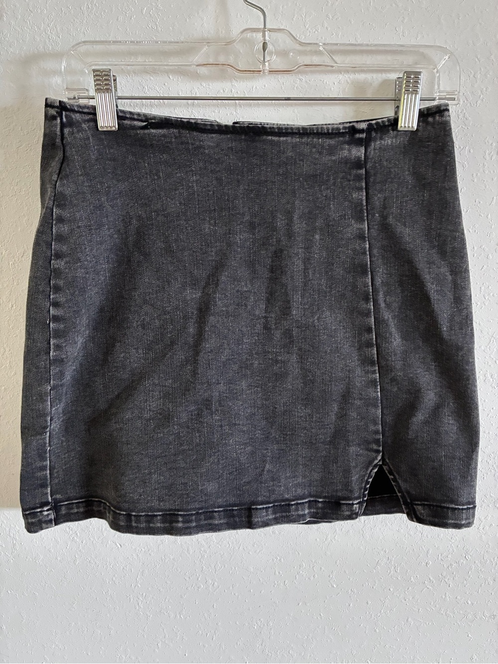 Classic Black Denim Mini Skirt - Clean A-Line Style